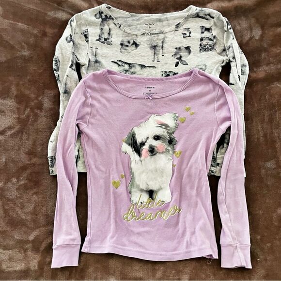 Set of 2 Carter’s Little Girls Pyjama Animal Print Size 6T - Picture 1 of 10